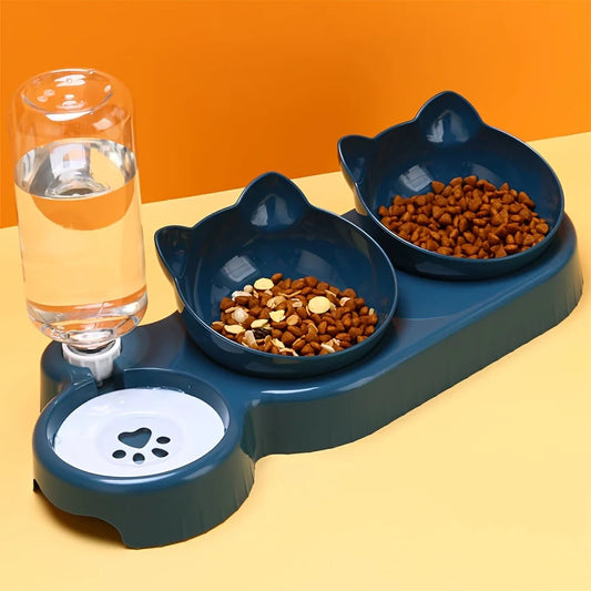 Set 3 en 1 Nubepets – Cuencos y Dispensador para Mascotas
