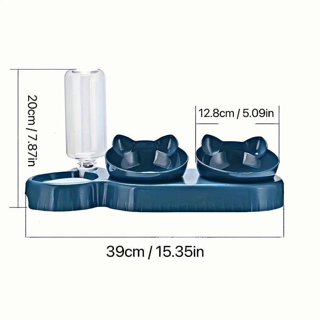 Set 3 en 1 Nubepets – Cuencos y Dispensador para Mascotas