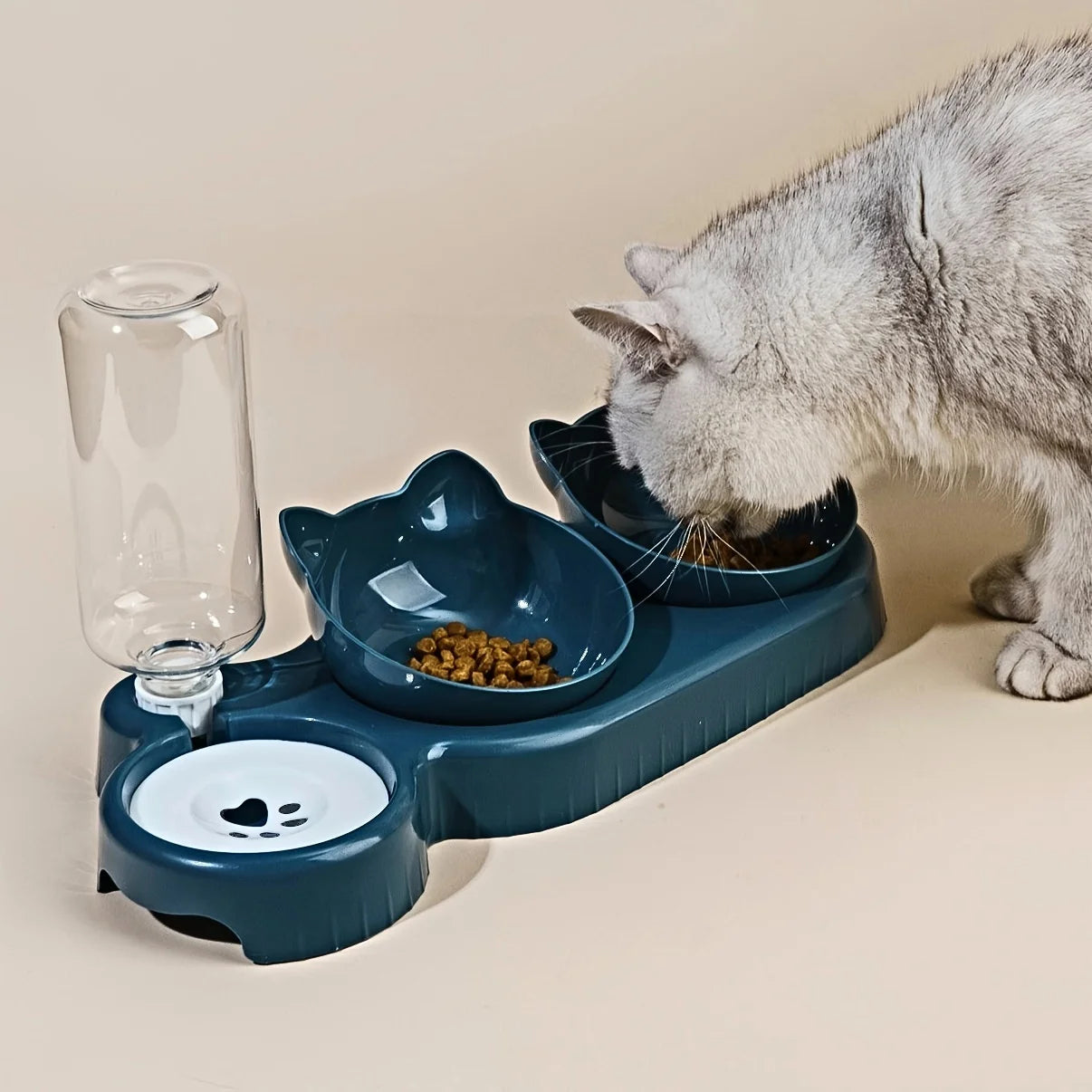 Set 3 en 1 Nubepets – Cuencos y Dispensador para Mascotas